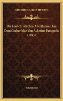 Die Fruhchristlichen Alterthumer Aus Dem Graberfelde Von Achmim-Panopolis (1893)