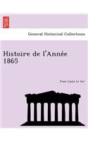 Histoire de L'Anne E 1865