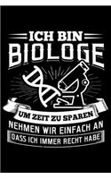 Ich Bin Biologe Um Zeit Zu Sparen Nehmen Wir Einfach An Dass Ich Immer Recht Habe: Jahreskalender für das Jahr 2020 Din-A5 Format Jahresplaner