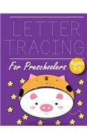 Letter Tracing for Preschoolers pig in tiger