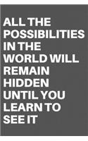 All the Possibilities in the World Will Remain Hidden Until You Learn to See It