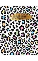Sketch Book: Colorful Leopard Sketchbook Large Blank Notebook for Drawing, Painting, Doodling or Sketching