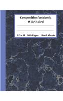 Composition Notebook Wide Ruled Lined Sheets