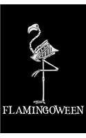 Flamingoween: Halloween Flamingo Skeleton Happy Flamingoween Funny Journal/Notebook Blank Lined Ruled 6x9 100 Pages