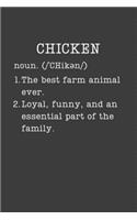 Chicken: Funny Farm Animal Gifts - Small Lined Writing Journal or Notebook (Card Alternative) (Definition, Humor)