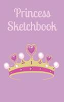 Princess Sketchbook: 6 x 9 blank sketchbook for drawing for girls