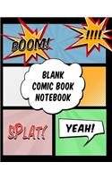 Blank Comic Book Notebook: Draw Your Own Comics Notebook Colorful Cover Sketchbook Panelbook Templates for Kids Teens and Adults Drawing Design Ideas Large Journal (8.5 x 11) 