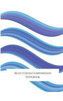 Blue Curves Composition Notebook