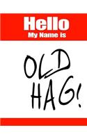 Hello My Name Is Old Hag!: Funny Phrase Discreet Internet Website Password Organizer Book