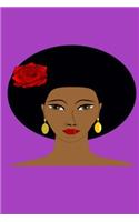 Afro Queen 6x 9 Lined Journal, Notebook, 200 Wide Ruled Pages