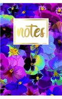 Notes: Flower Matte Cover Design Composition Notebook College Ruled Journal Daily and Planner for School Subjects, Writing Notes, Diaries