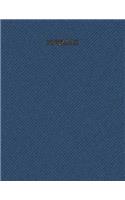 Notebook: Blue Denim Notebook (8.5 X 11) (Wide Ruled) Blank Composition Notebook