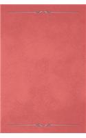 Coral 101 - Blank Notebook with Bars & Scrolls Borders