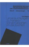 Untersuchungen Zu Reflexivkonstruktionen Im Deutschen