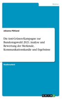 Anti-Grünen-Kampagne zur Bundestagswahl 2021. Analyse und Bewertung der Merkmale, Kommunikationskanäle und Ergebnisse