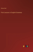 First Lessons in English Grammar