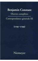 Oeuvres ComplÃ¨tes, III, Correspondance 1795-1799