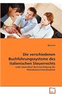 verschiedenen Buchführungssysteme des italienischen Steuerrechts