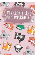 Mes clients les plus importants: Carnet à compléter pour l'enregistrement des conversations avec les (nouveaux) clients - Motif: Le règne animal rose