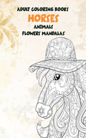 Adult Coloring Books Flowers Mandalas - Animals - Horses