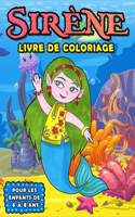 Sirène Livre de Coloriage Pour les Enfants de 4 à 8 Ans