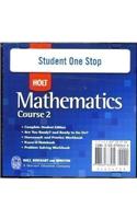 Holt Mathematics Course 2: Student One-Stop CD-ROM 2007