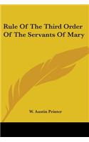 Rule Of The Third Order Of The Servants Of Mary