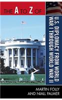 The A to Z of U.S. Diplomacy from World War I through World War II