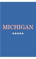 Michigan: Journal. Notebook. Diary. Blank Lined Paper. 120 Pages(22 United States of America)