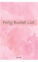 Forty Bucket List Journal