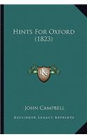 Hints For Oxford (1823): (English)