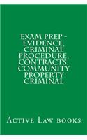 Exam Prep - Evidence, Criminal Procedure, Contracts, Community Property Criminal