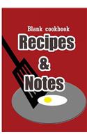 Blank cookbook: Recipes & Notes: 7x10 with 100 pages blank recipe paper for jotting down your recipes