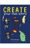 Create Your Own Story: Blank Book for Kids / Creatively Write and Illustrate Stories, Fairy Tales, Comics, Adventures / 100 Pages / Midnight Waterfall