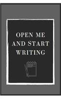 open me and start writing