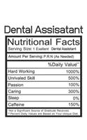 Dental Assistant: Dental Assistant Gift - Funny Lined Notebook Journal Featuring Nutritional Facts About Dental Assistant