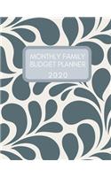 Monthly Family Budget Planner: A Bill Tracker Calendar and Expense Tracker Notebook (Gray Floral Ornate)