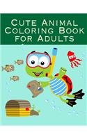 Cute Animal Coloring Book For Adults