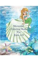 Mermaid Coloring Book For Kids 4-8
