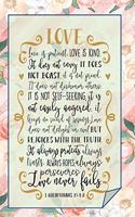 Love Is Patient And Kind. It Does Not Boast. It Is Not Easily Angered. Love Never Fails