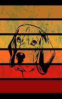 Beagle Retro Stripes Notebook