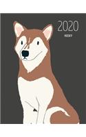 2020 Husky: Dated Weekly Planner With To Do Notes & Dog Quotes - Husky Brown(58 Awesome Calendar Planners for Dog Owners Dark)