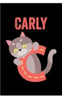 Carly: Animals Coloring Book for Kids, Weekly Planner, and Lined Journal Animal Coloring Pages. Personalized Custom Name Initial Alphabet Christmas or Birt