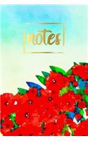 Notes: Water Color Cover Design Composition Notebook College Ruled 6x9 for School. Journal, Diary, Planner