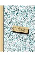 Graph Paper Notebook: Large Sparkle Glitter School or Academic Graph Notebook for Girls and Women - Blue Crinkle Sparkle