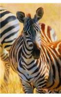 Standing Zebra - Lined Notebook with Margins
