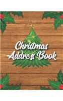 Christmas Address Book: Address Book For Christmas Cards (Send & Receive)(V3)