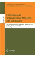 Enterprise and Organizational Modeling and Simulation