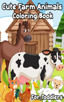 Cute Farm Animals Coloring Book For Toddlers