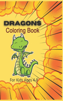 Dragons Coloring Book For Kids Ages 4-8